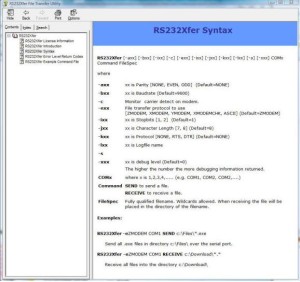 RS232XFER - Command line file transfer utility XMODEM, YMODEM, ZMODEM